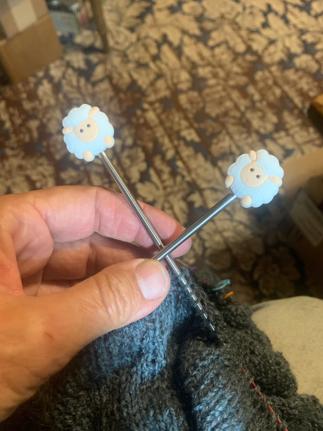 Customer photo review of Sheep Silicone Stitch Stoppers - Set of 2
