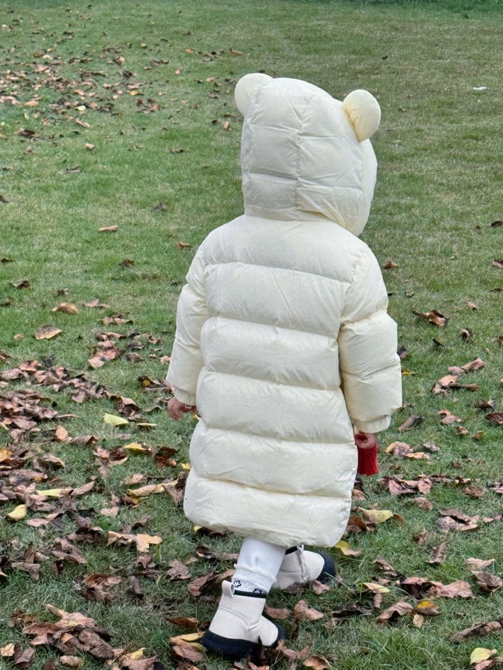 Customer photo review of Dave&Bella Kids Winter Cozy Outwear Windproof Hooded Long-style Down Coats