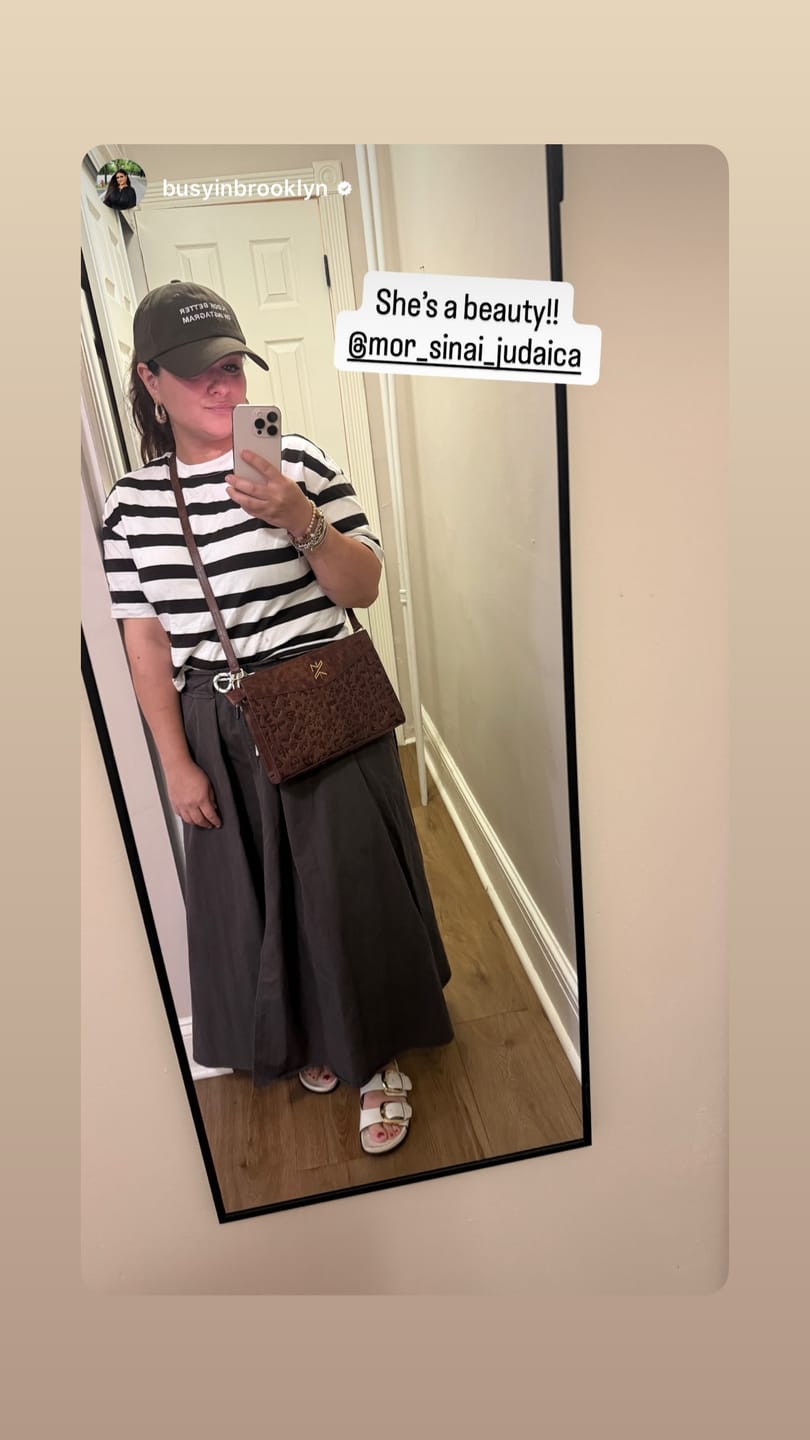 Customer photo review of Ladies Leather Clutch – Israel Letters Brown