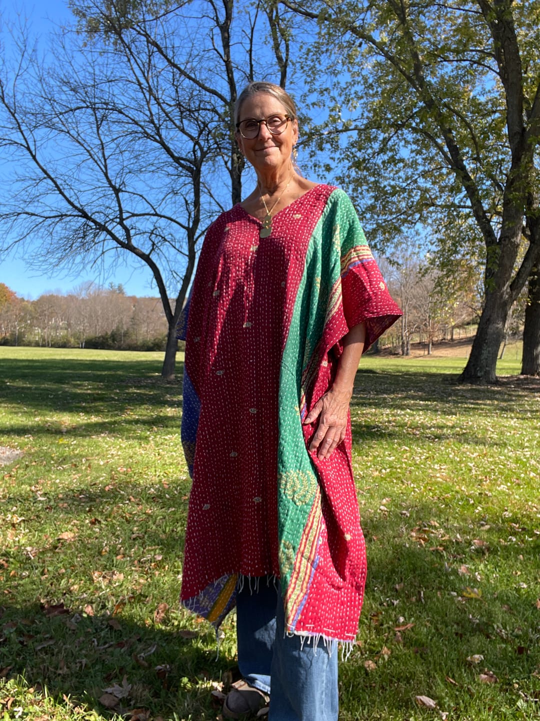 Customer photo review of Kantha Ishka Kaftan (051)