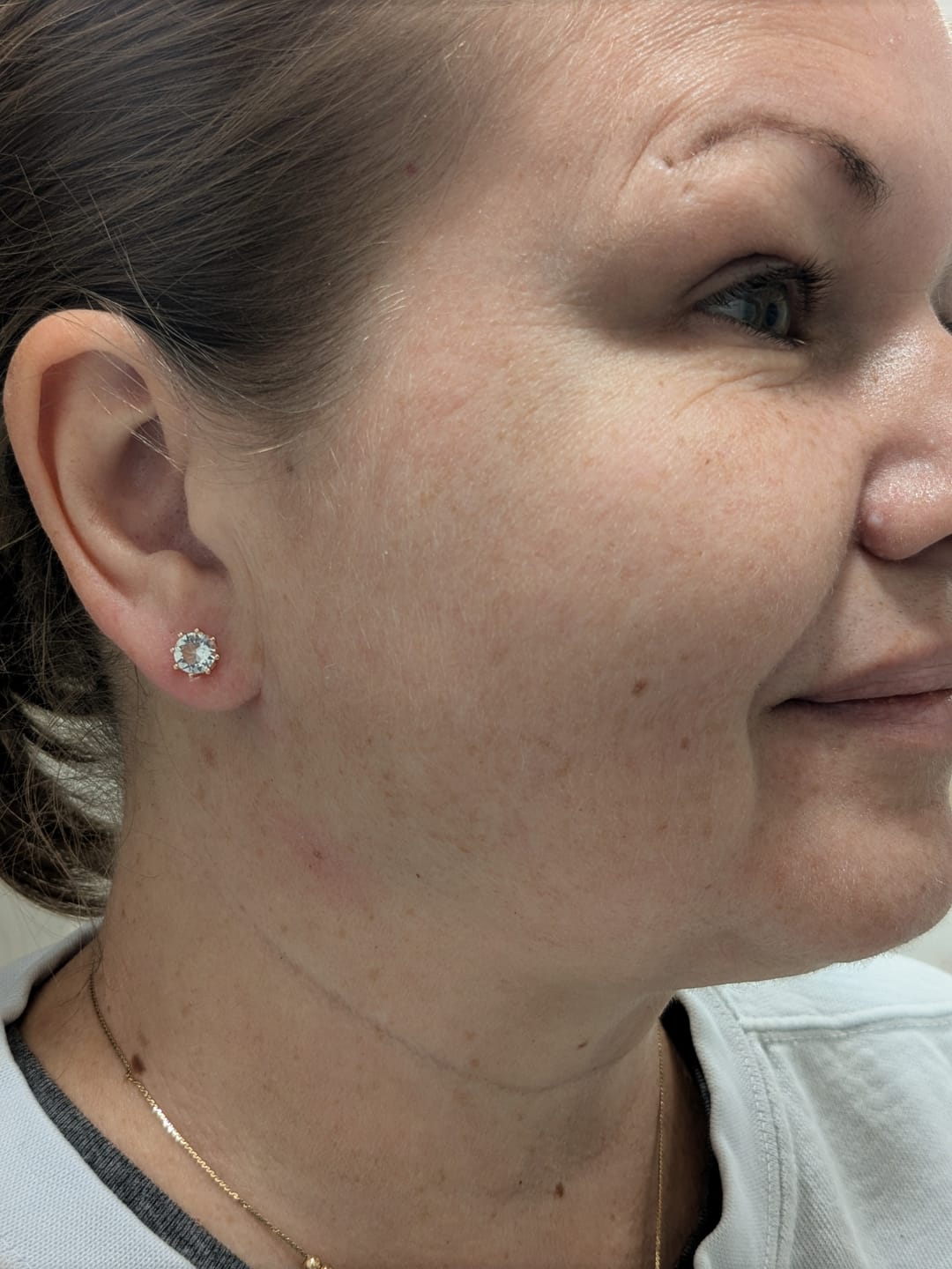 Customer photo review of Eden 18k White Gold Plated Crystal Stud Earrings with Swarovski Crystals