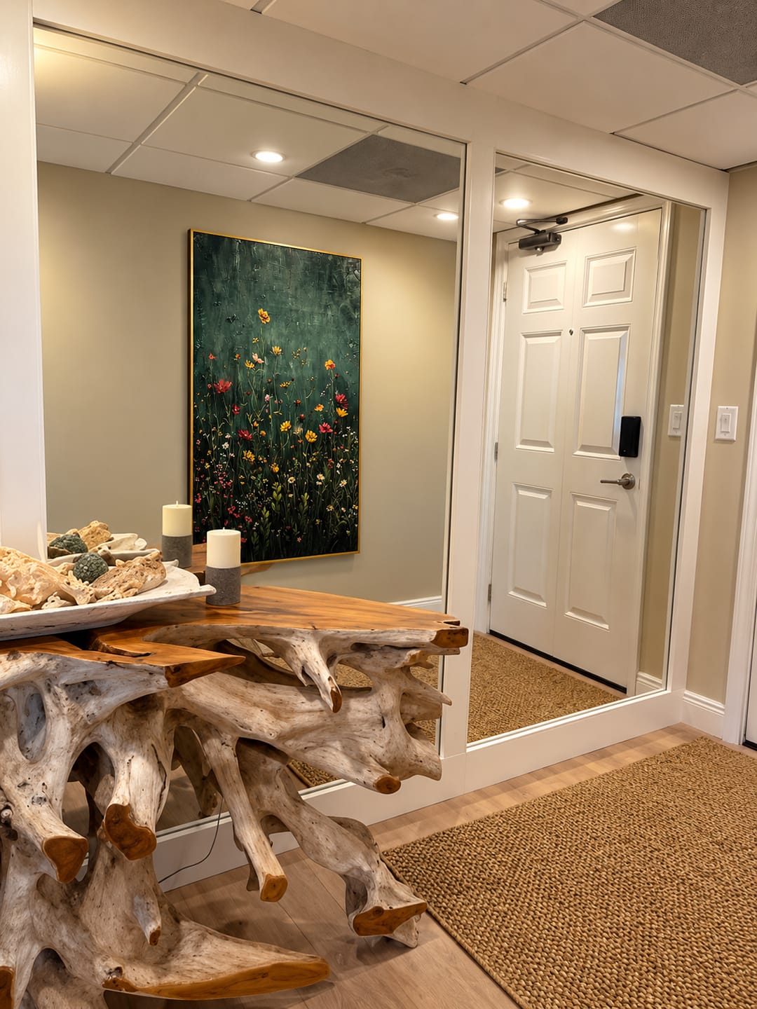 Customer photo review of "Midnight Meadow" – Moody Dark Green Botanical Wildflower Oil Painting