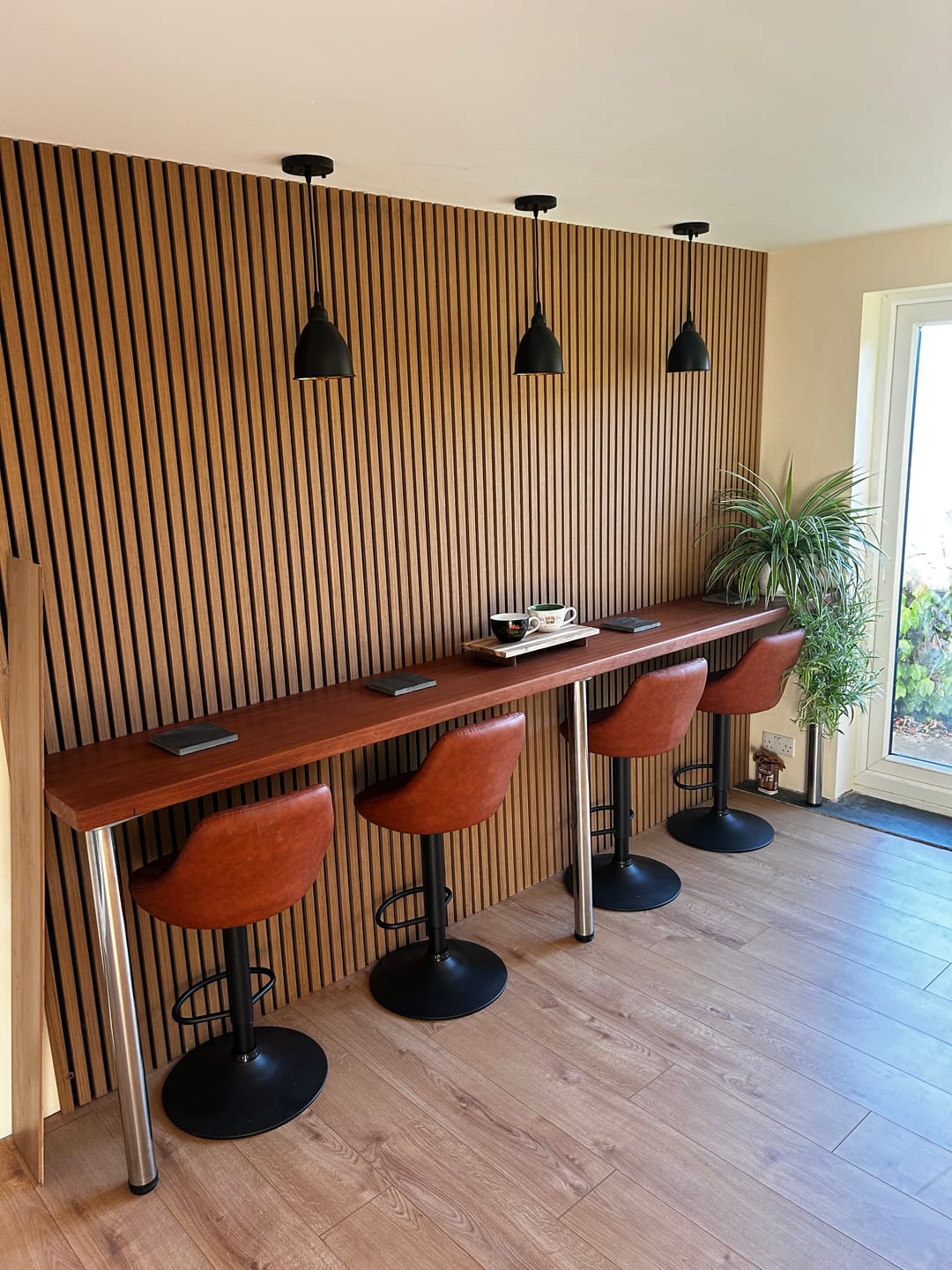 Customer photo review of Natural Oak Acoustic Wall Panel