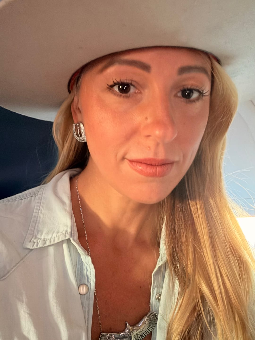 Customer photo review of Buckle Betty Earrings