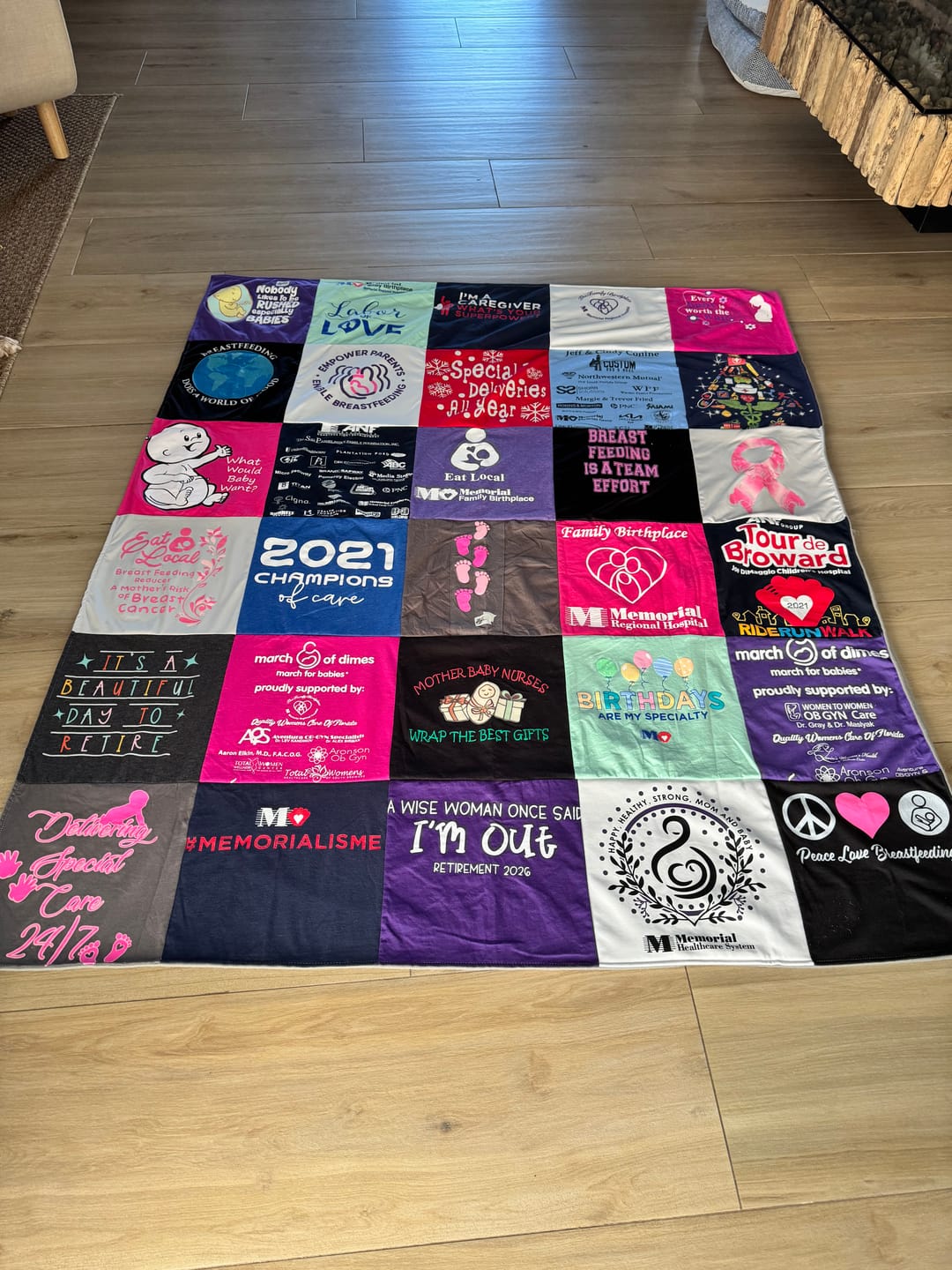 Customer photo review of Project Repat T-Shirt Quilt