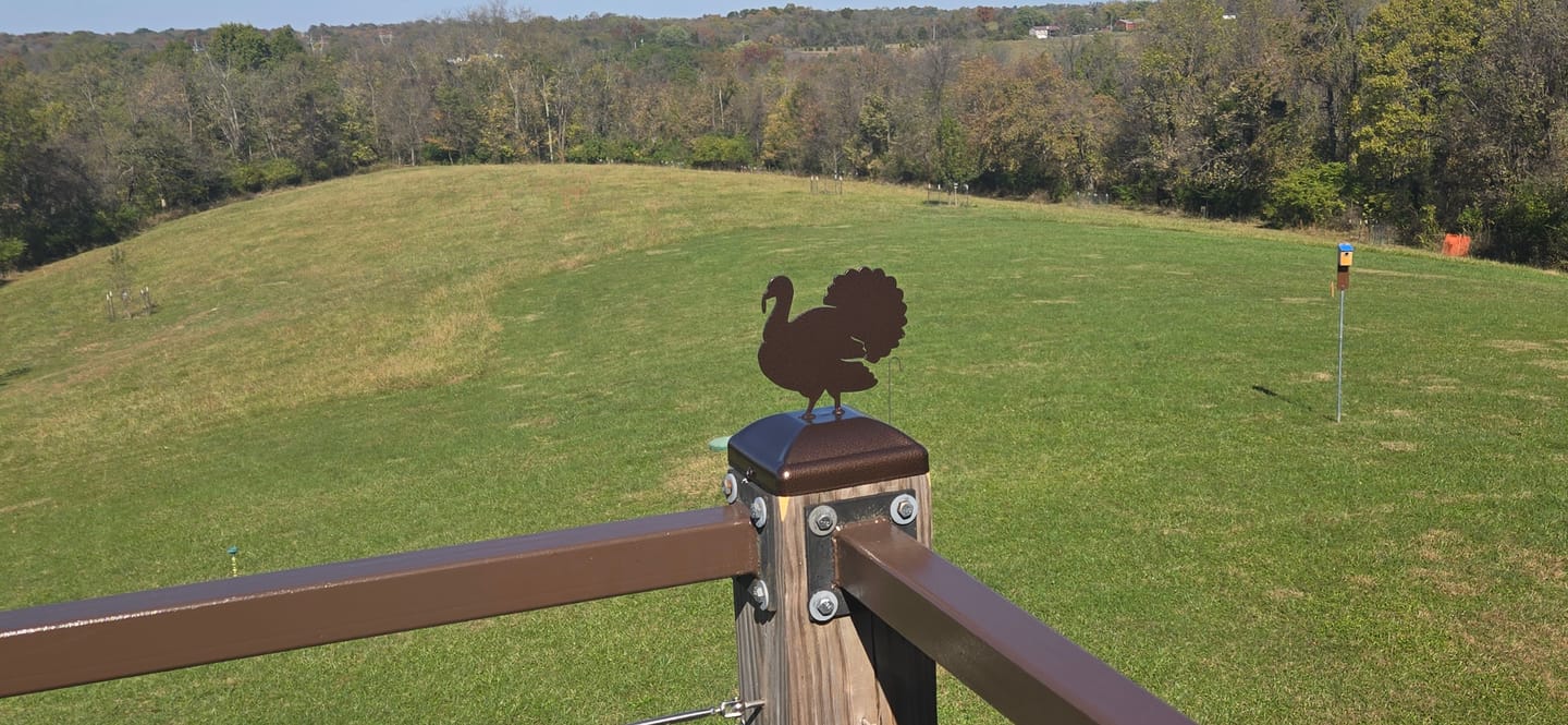 Customer photo review of Deer Fence Post Cap (Multiple Post Sizes Available)