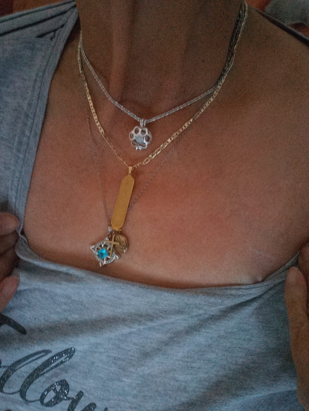 Customer photo review of Collier Personnalisé Hiéroglyphes Égyptiens
