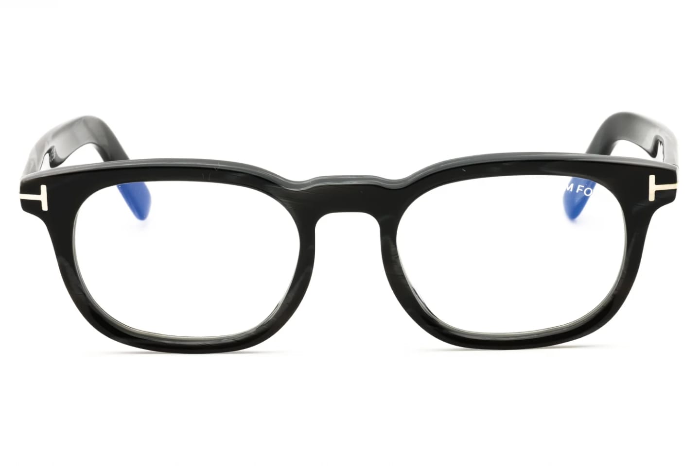 Customer photo review of Tom Ford Men's Eyeglasses - Black Horn Acetate Square Full Rim Frame | FT5930-D-B 063