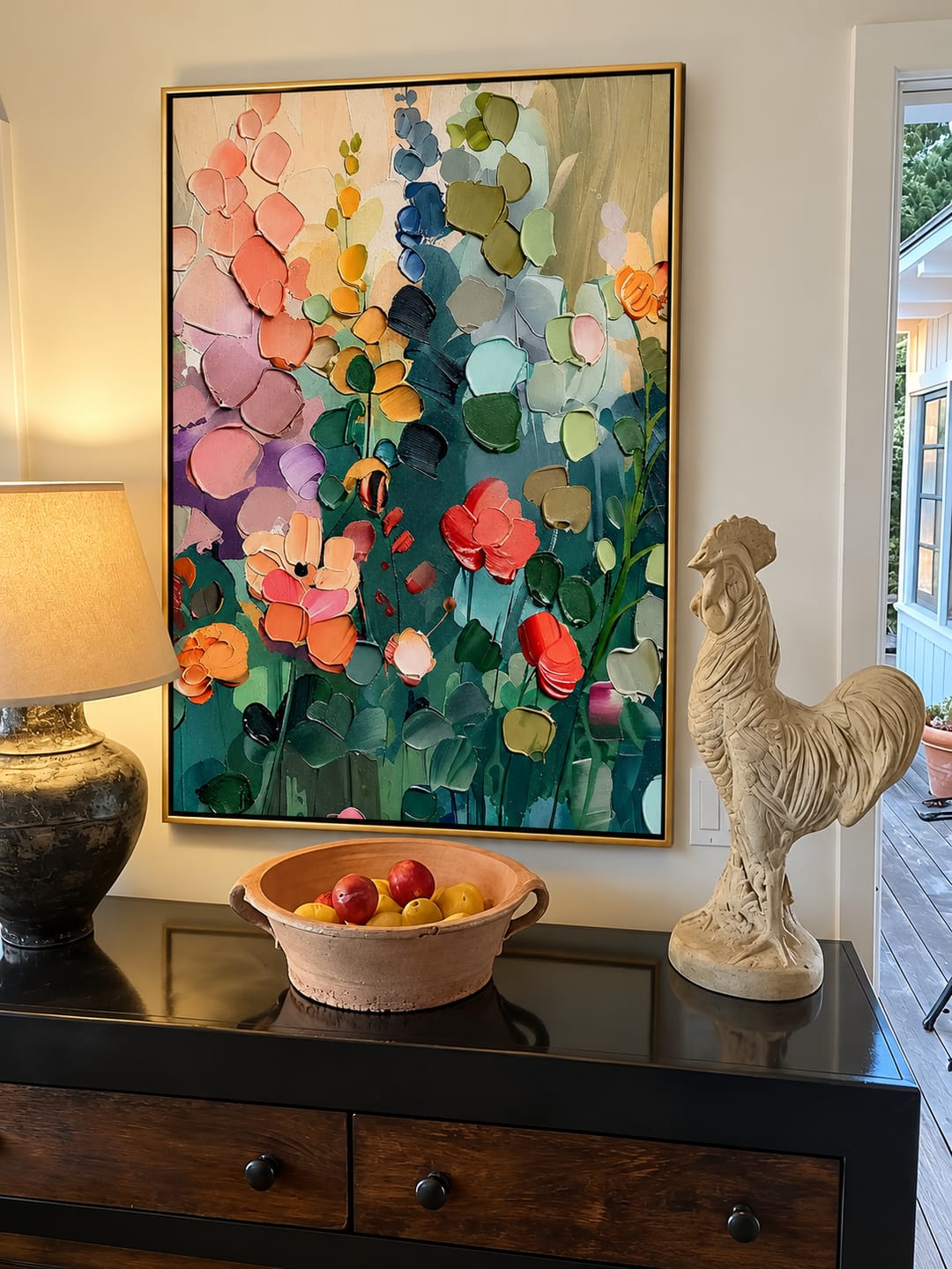 Customer photo review of "Botanical Daydream" – Colorful Garden Floral Textured Painting
