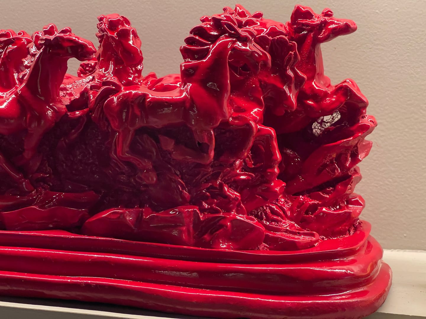 Customer photo review of Majestic Twelve Red Running Horses Resin Sculpture Vastu Remedy for Power, Rapid Progress and Business Growth for Office, Leadership Spaces and Living Room Decor | 39 x 14 cm | 1.6 kg