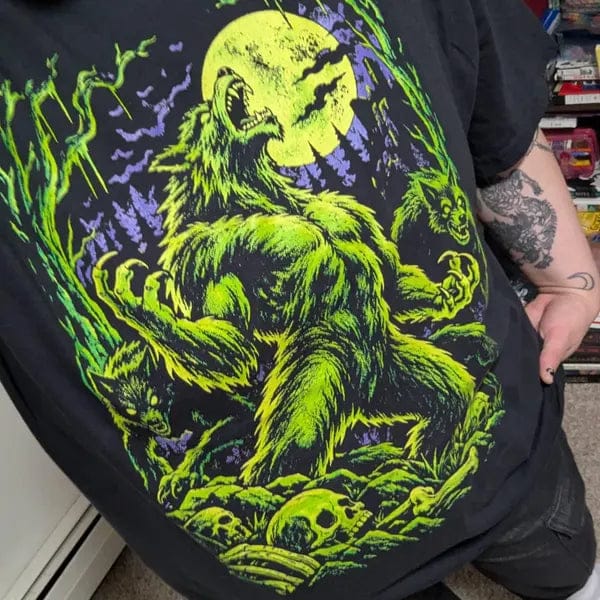 Customer photo review of Neon Werewolf Tee