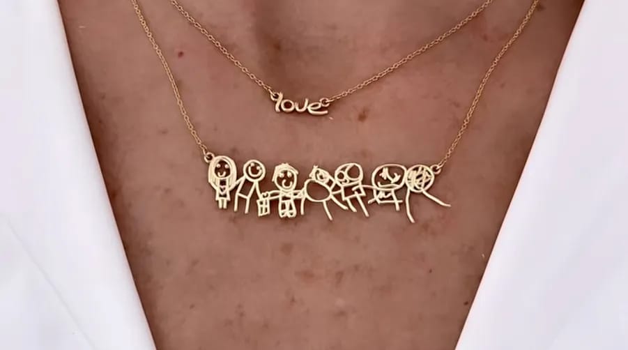 Customer photo review of Doodle™ - Custom Drawing Necklace