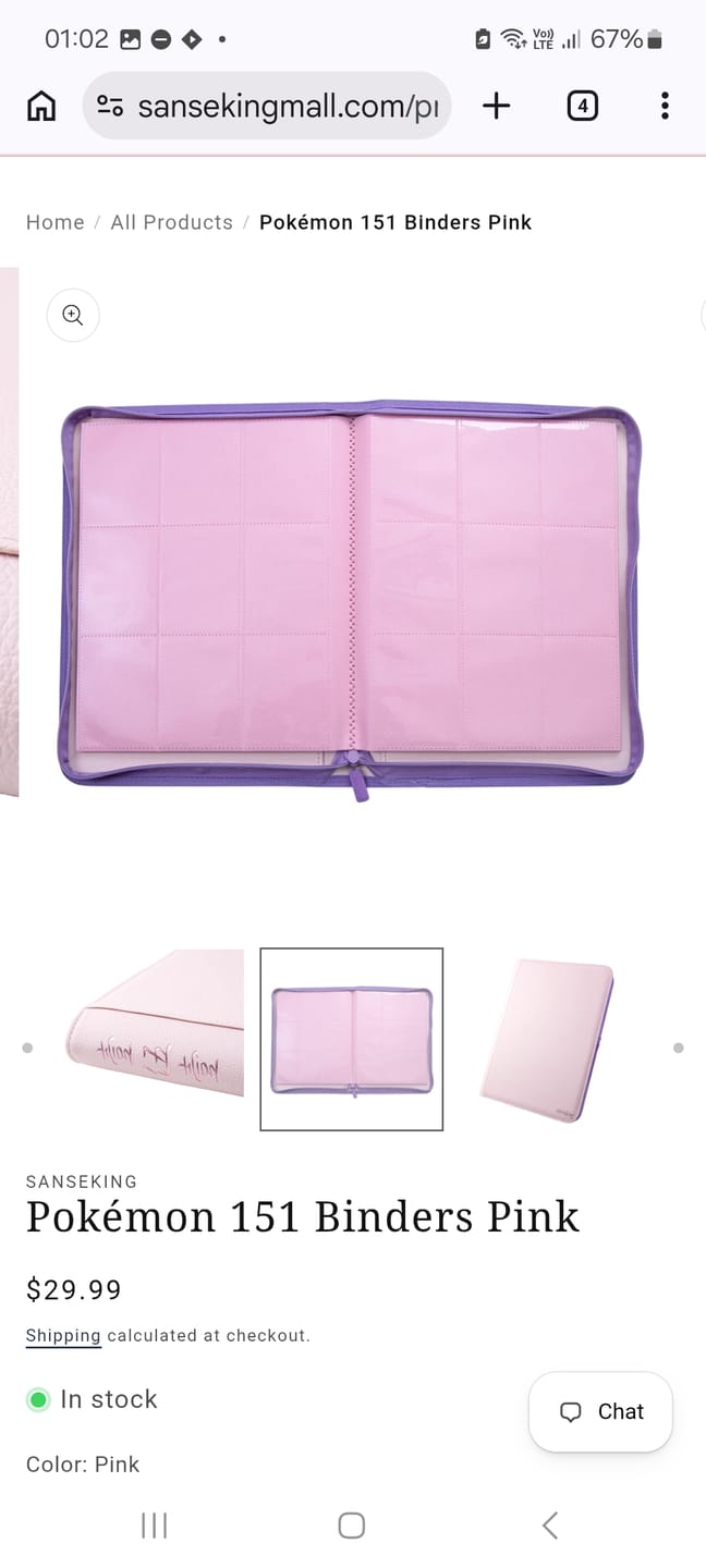 Customer photo review of Pokémon 151 Binders Pink