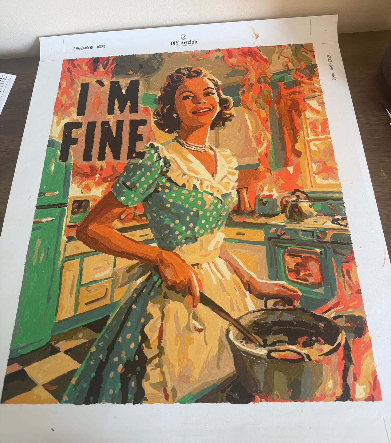 Customer photo review of I'm Fine | Paint by Number
