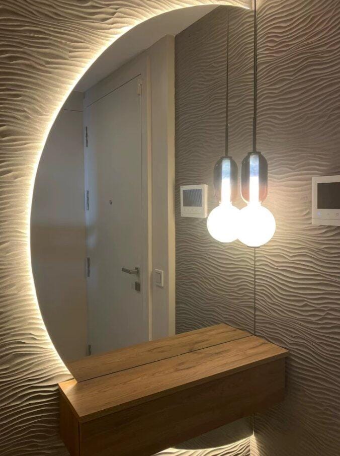 Customer photo review of Pendant Light, Tinted Glass Jar Shades, Integrated LED, Black Body