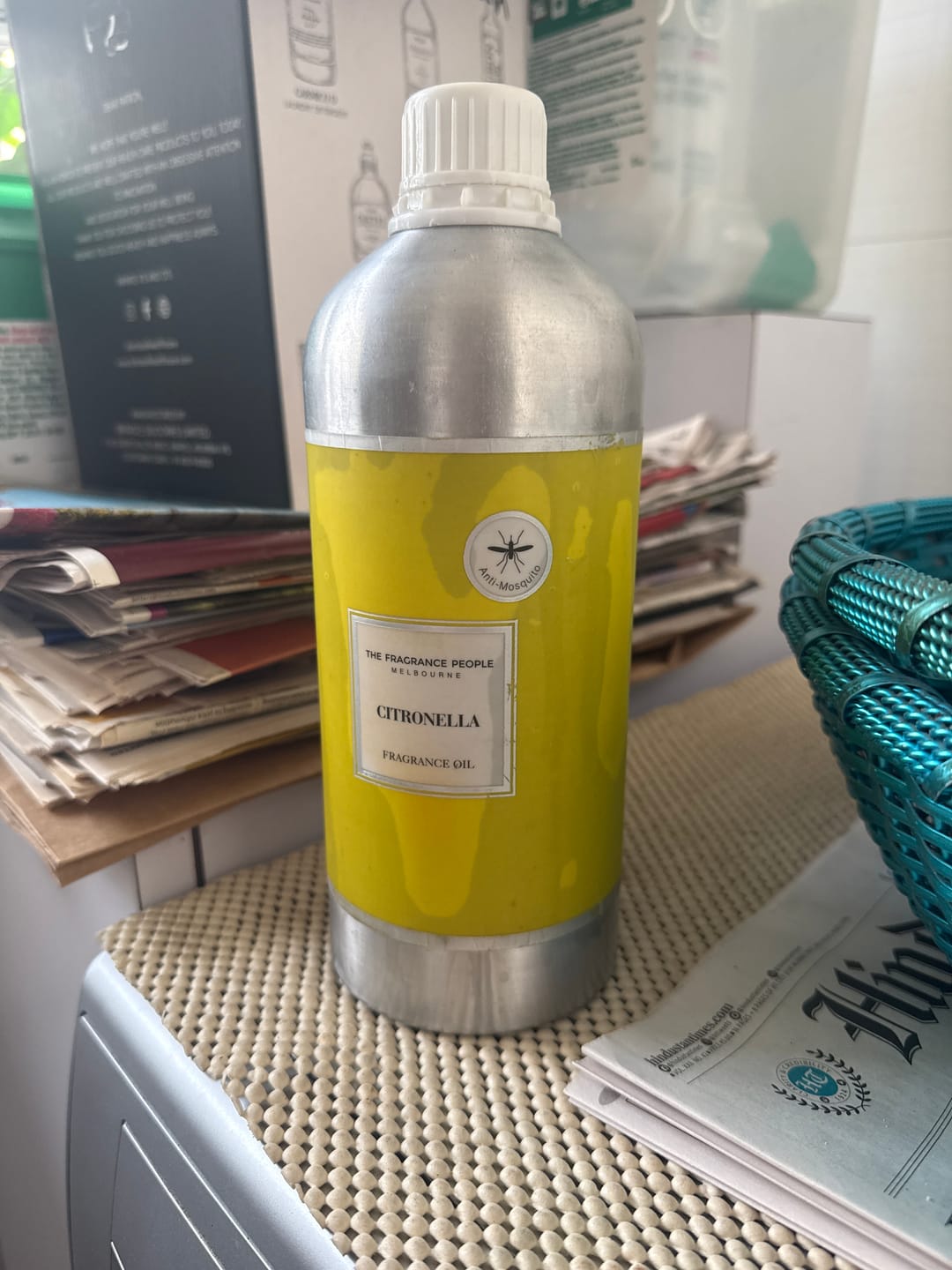 Customer photo review of Anti-Mosquito Citronella Fragrance Oil (1 Litre)