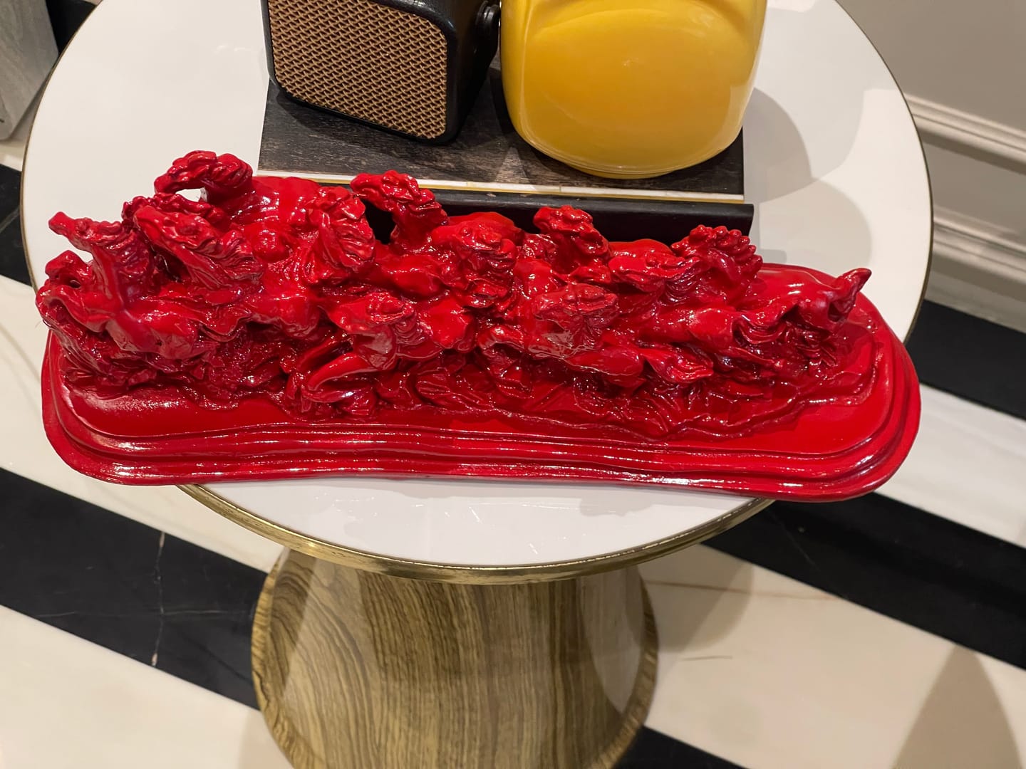 Customer photo review of Majestic Twelve Red Running Horses Resin Sculpture Vastu Remedy for Power, Rapid Progress and Business Growth for Office, Leadership Spaces and Living Room Decor | 39 x 14 cm | 1.6 kg