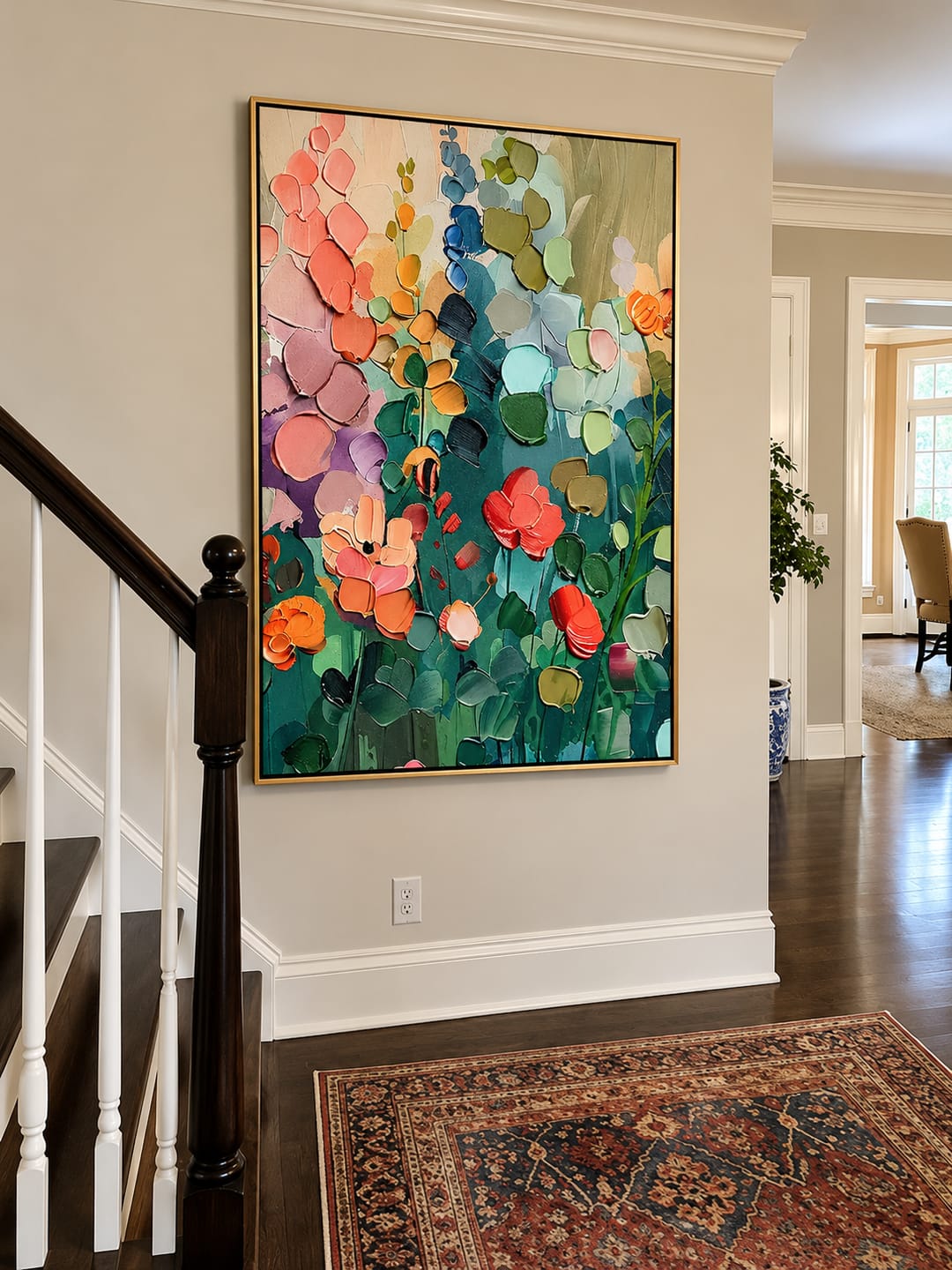 Customer photo review of "Botanical Daydream" – Colorful Garden Floral Textured Painting
