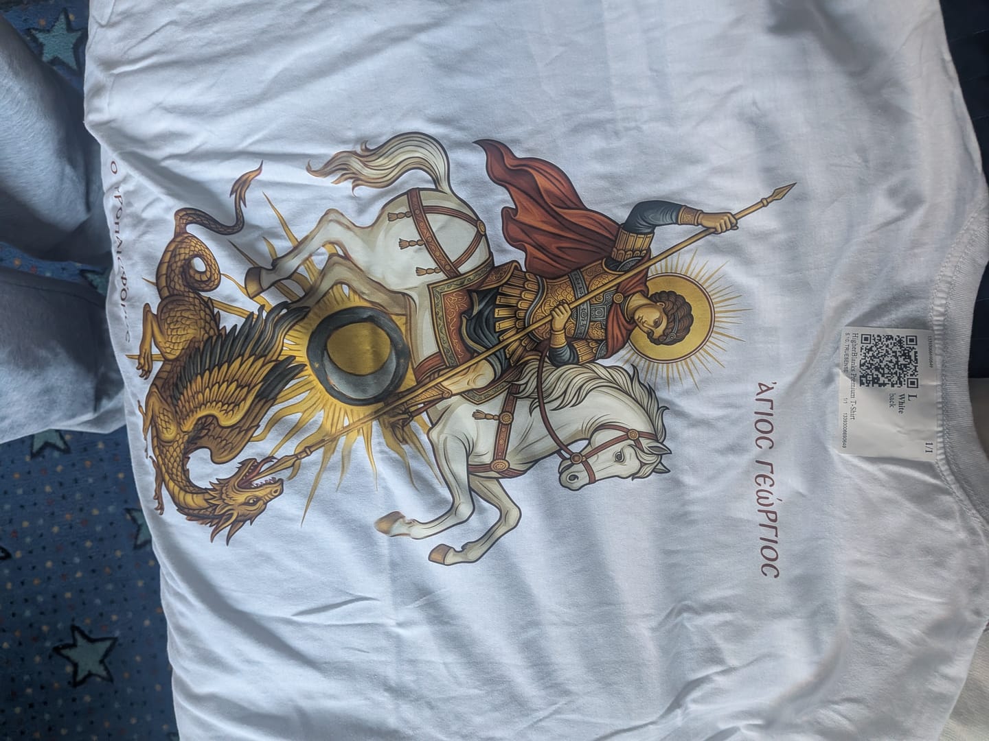 Customer photo review of SAINT GEORGE | Premium T-Shirt