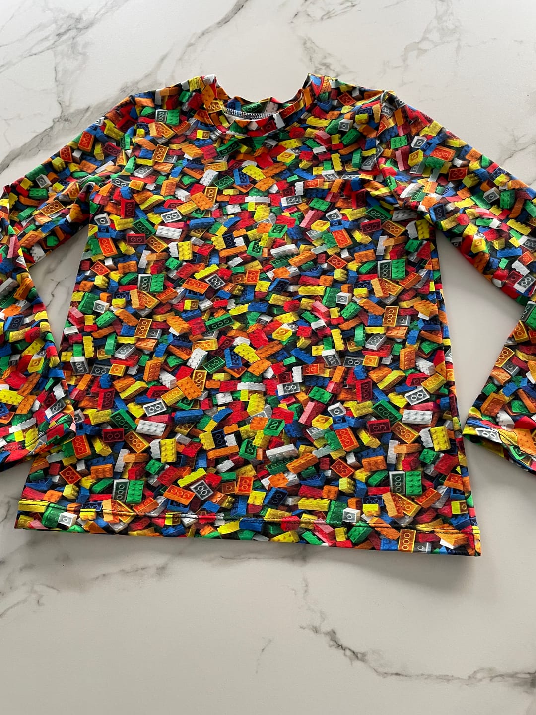 Customer photo review of Lego Blocks Cotton Jersey Fabric