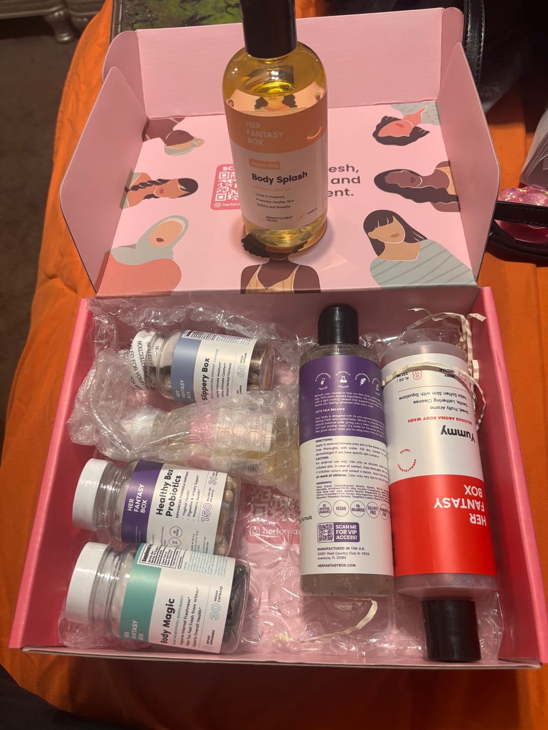 Customer photo review of Body Splash - Skin Smoothing Body Oil (Vanilla Drip)
