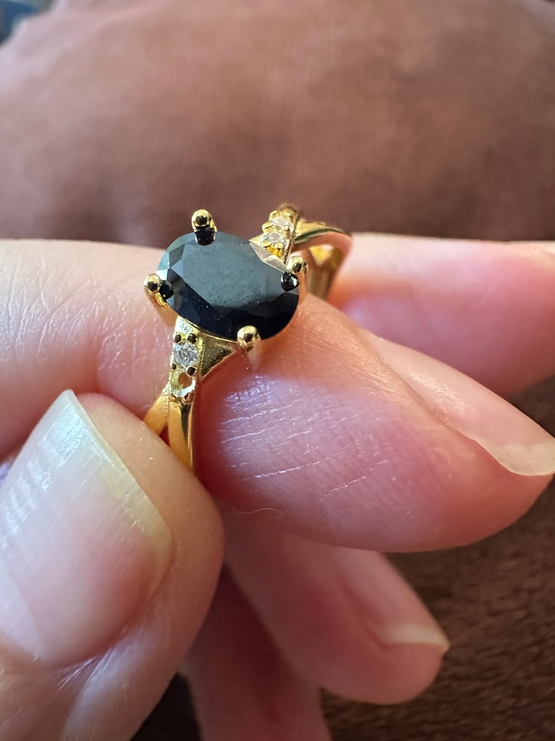 Customer photo review of Obsidian Ring - Doppelring
