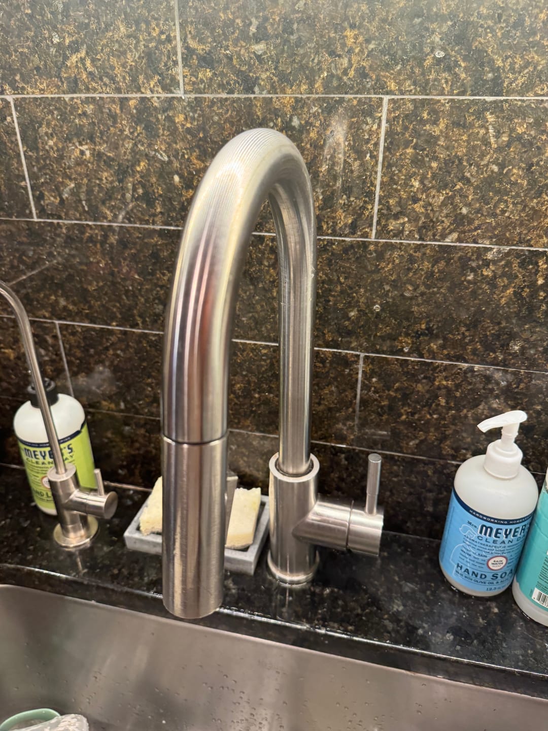 Customer photo review of Imperium Touch Kitchen Faucet with Gooseneck Pull-Down Sprayer