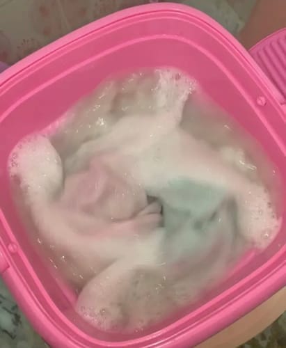 Customer photo review of Mini Portable and Foldable Washing Machine