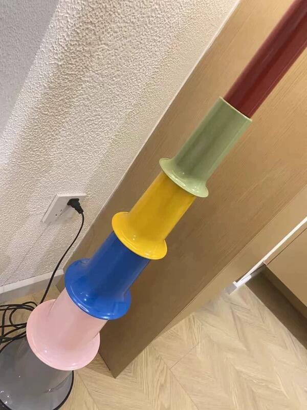 Customer photo review of Acrylic Globe Floor Lamp, Stacked Iron Stand, In-Line Switch, 145 cm