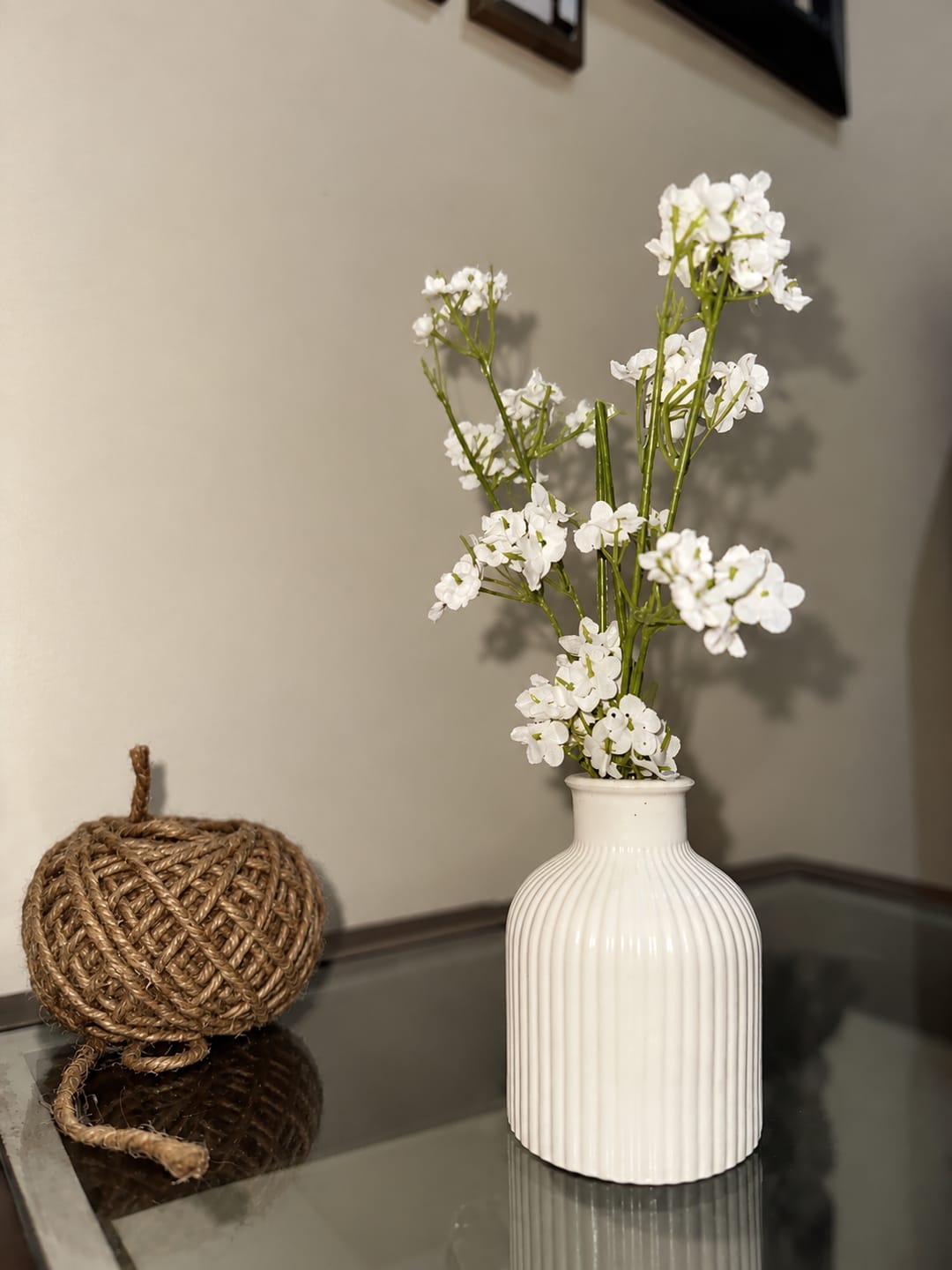 Customer photo review of Minimalist White Ceramic Vase