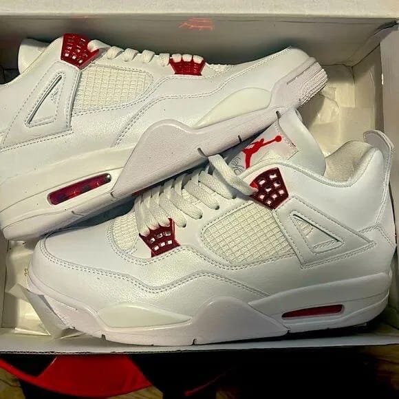 Customer photo review of Air Jordan 4 Retro “Metallic Red”