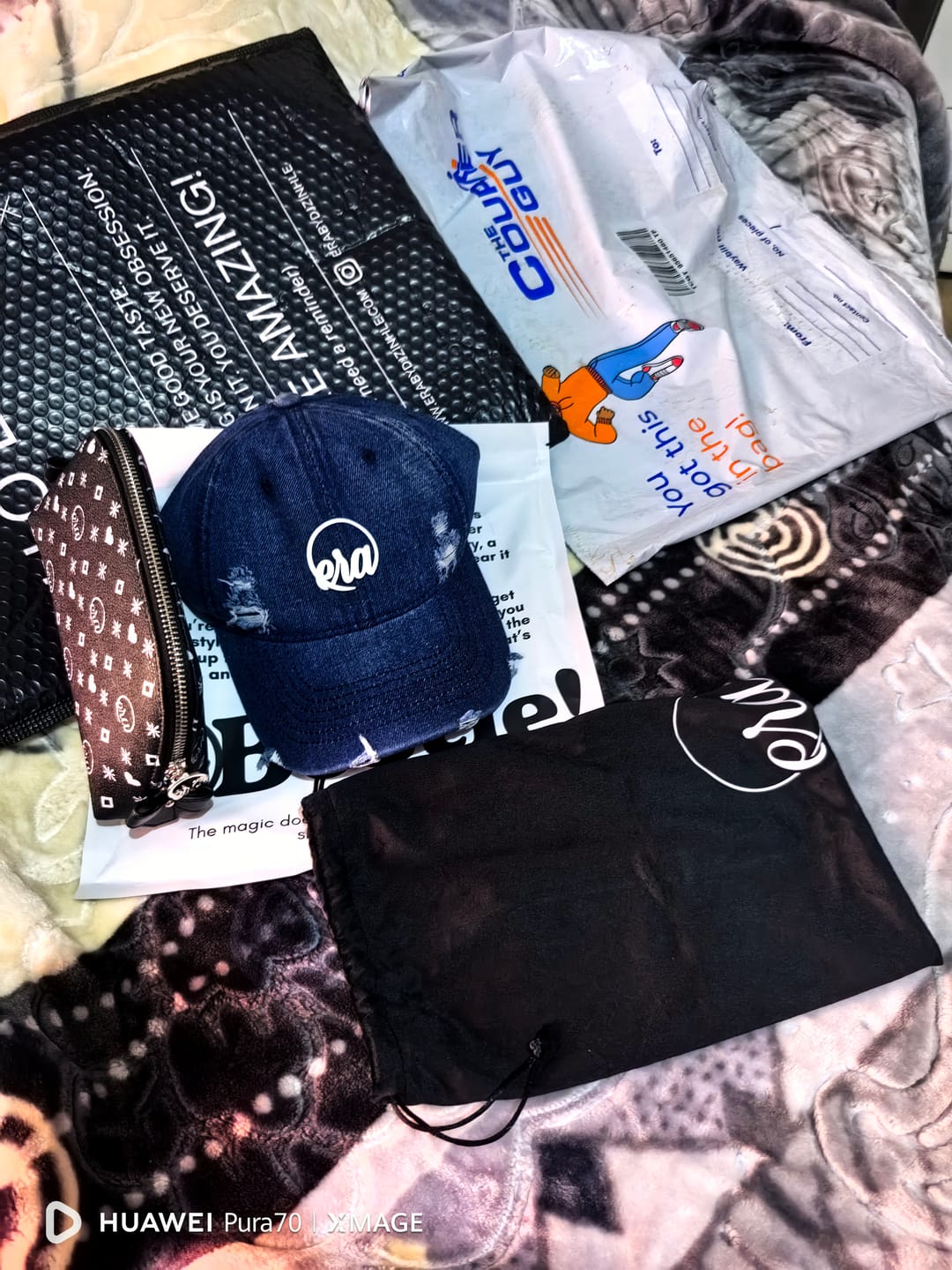 Customer photo review of Era Distressed Black Denim Cap