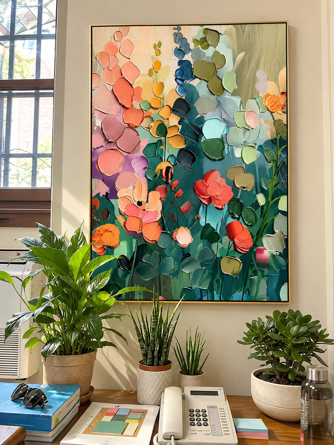 Customer photo review of "Botanical Daydream" – Colorful Garden Floral Textured Painting