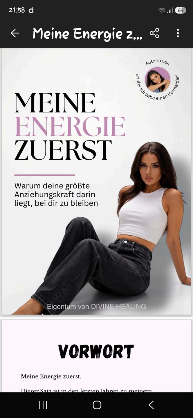 Customer photo review of E-Book: Meine Energie zuerst