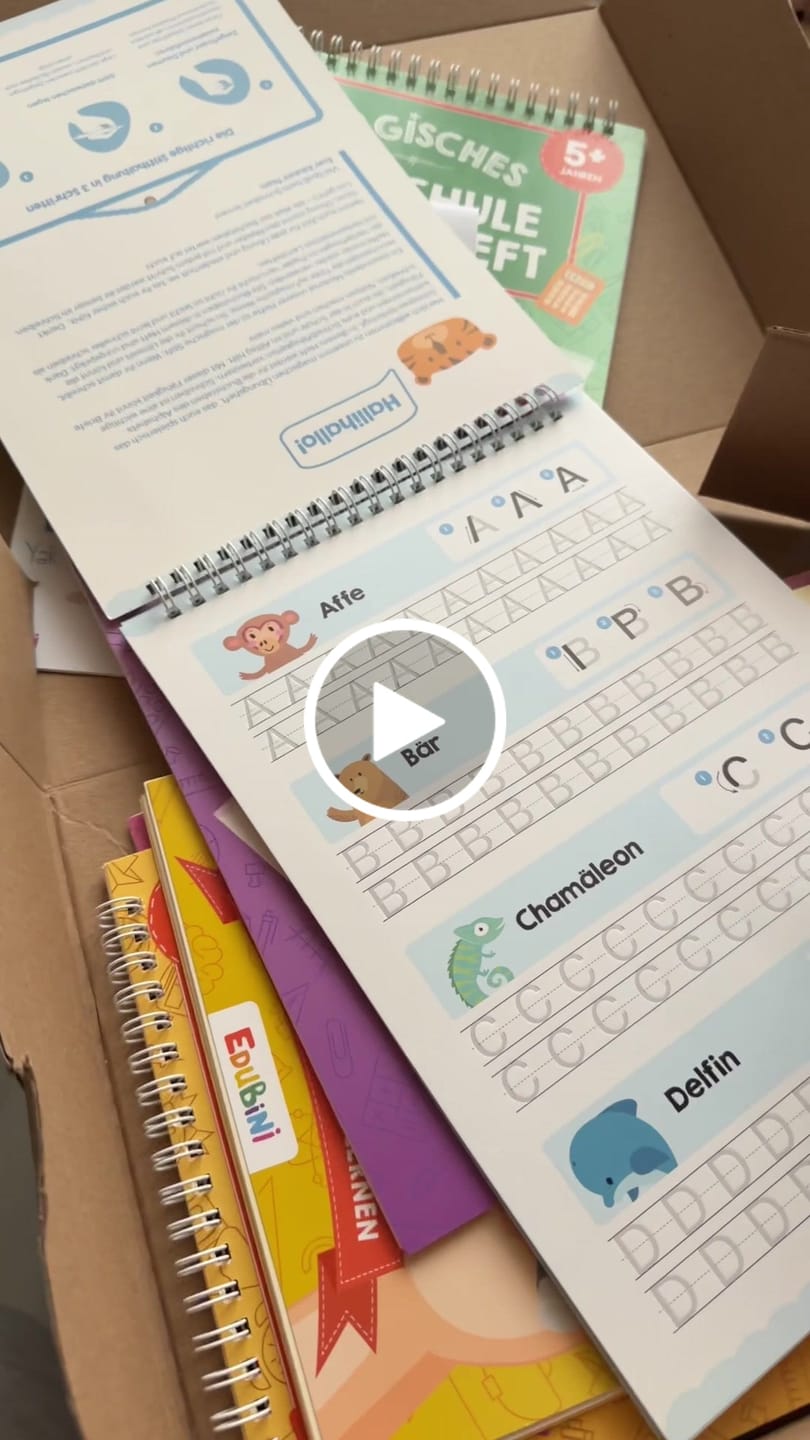 Customer video review of Edubini Magische Übungshefte® (Geschenk-Starterset)