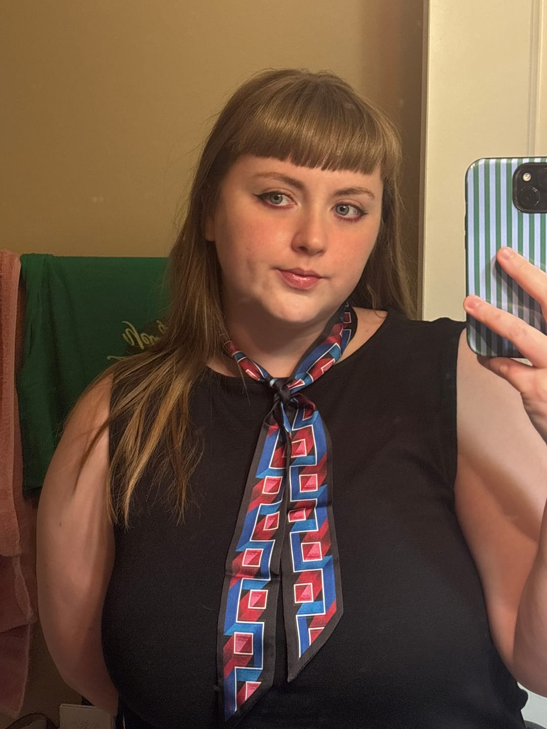 Customer photo review of Squiggles Skinny Scarf