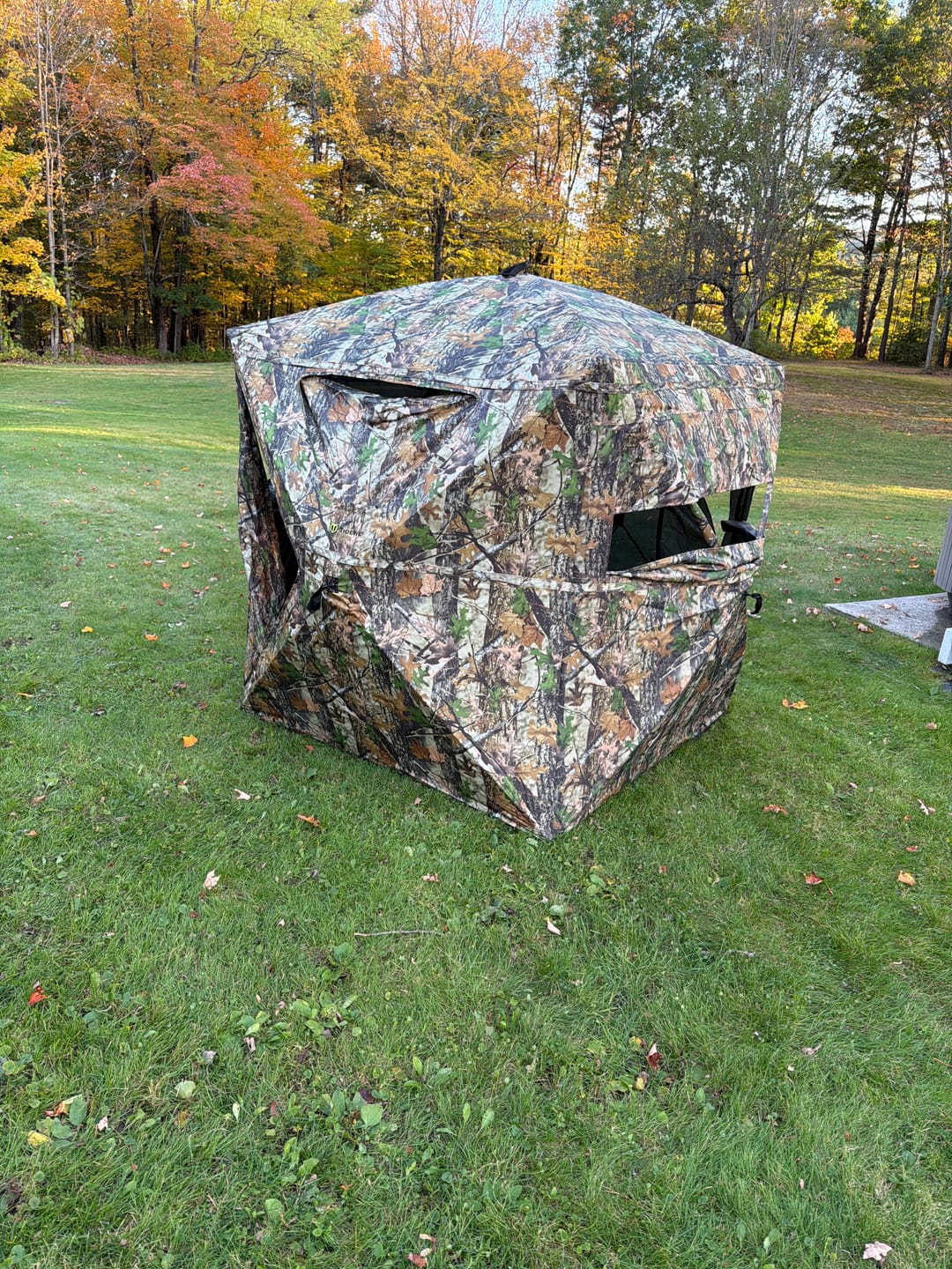 Customer photo review of VisST 270° See Through Ground Blinds | Pop Up Portable Blinds for 2 3 Person Deer Hunting with Silent Magnetic Door