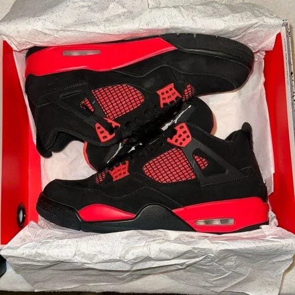 Customer photo review of JORDAN 4 RETRO “RED THUNDER”