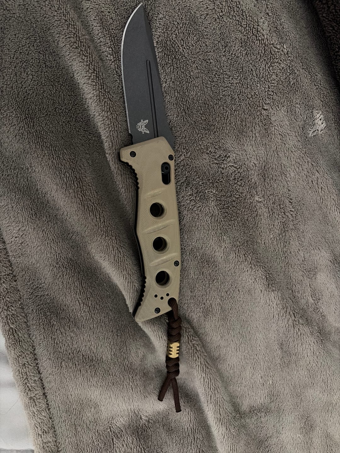 Customer photo review of The Back Door: Benchmade Auto Adamas - 3.78" CPM-CruWear, Desert Tan G10, Auto-AXIS - Made in USA (2750GY-3) (Trade In)