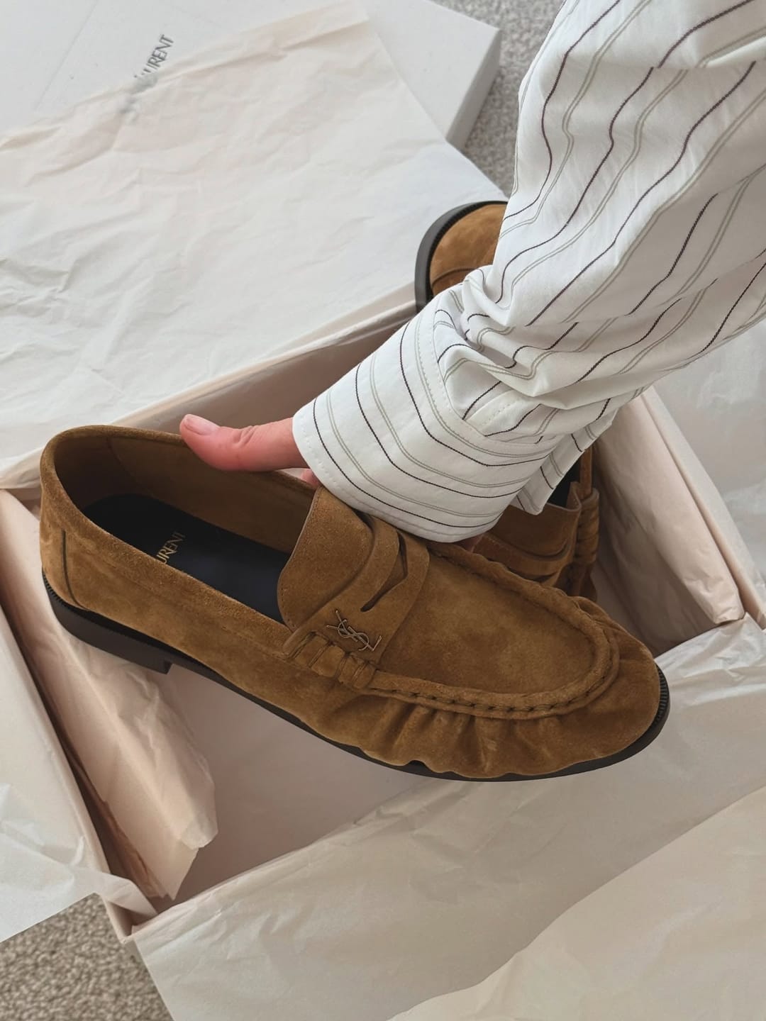 Customer photo review of YSL 2026 Loafer Suede Leather