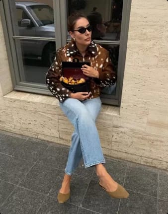Customer photo review of Lena Bambi Faux Fur Jacket and Shorts Set