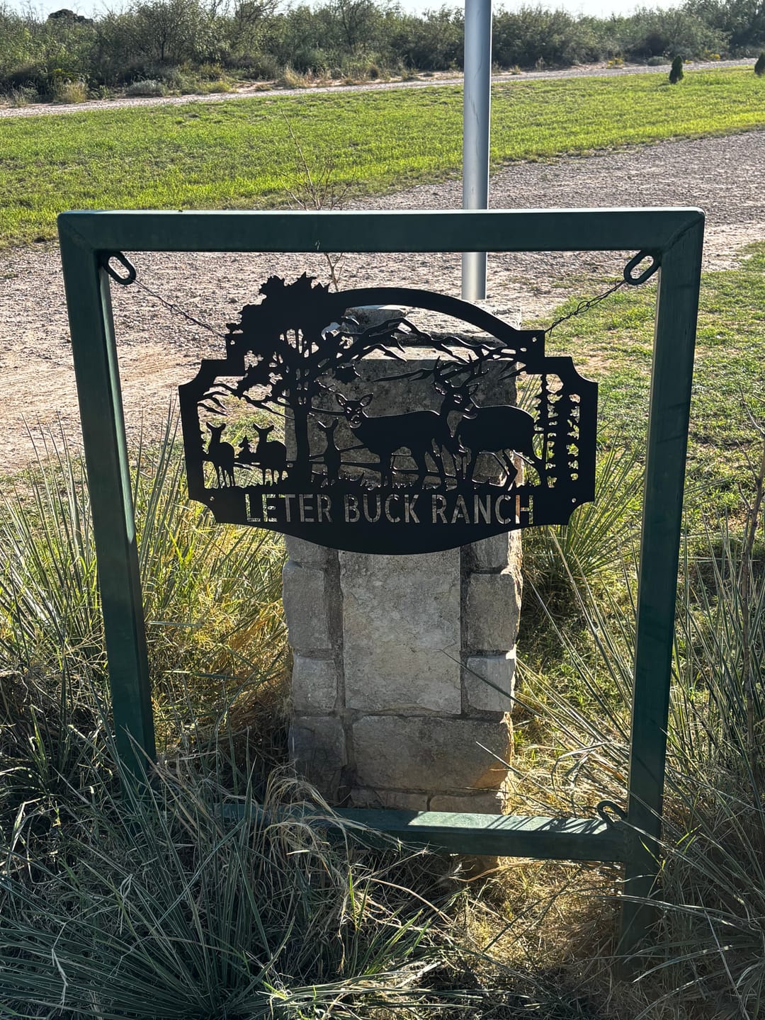 Customer photo review of Deer Family Monogram - Steel Sign