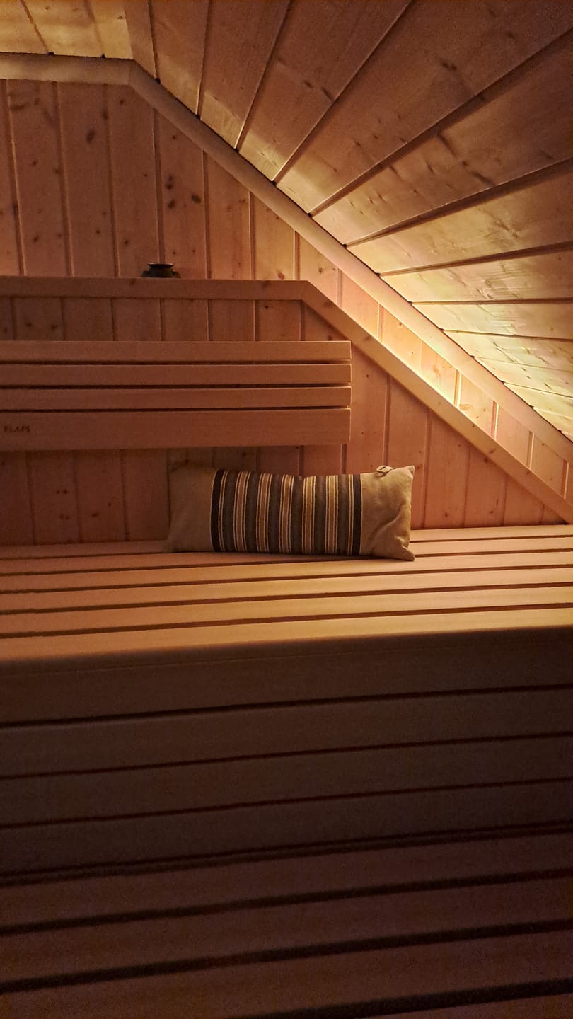 Customer photo review of Sauna Kissen "Stripes"