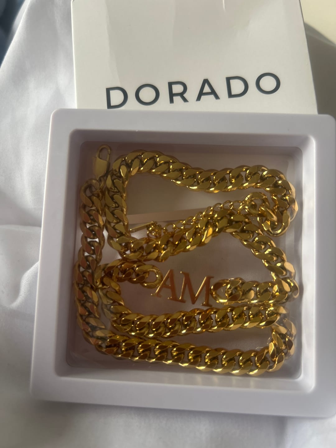Customer photo review of Initials Choker w/ XL Cuban Chain