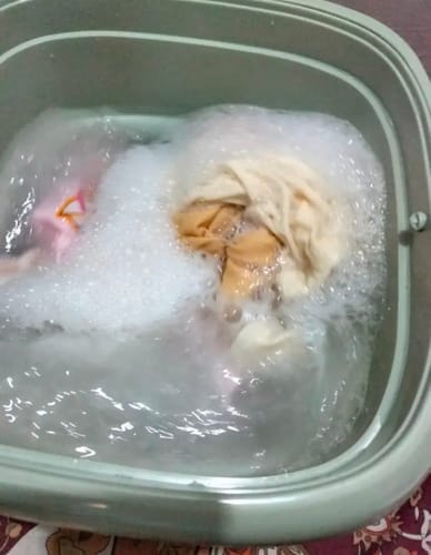 Customer photo review of Mini Portable and Foldable Washing Machine