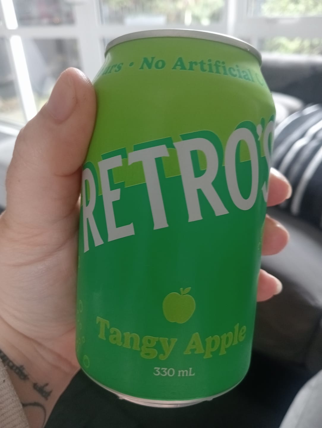 Customer photo review of Retro's Tangy Apple 330mL