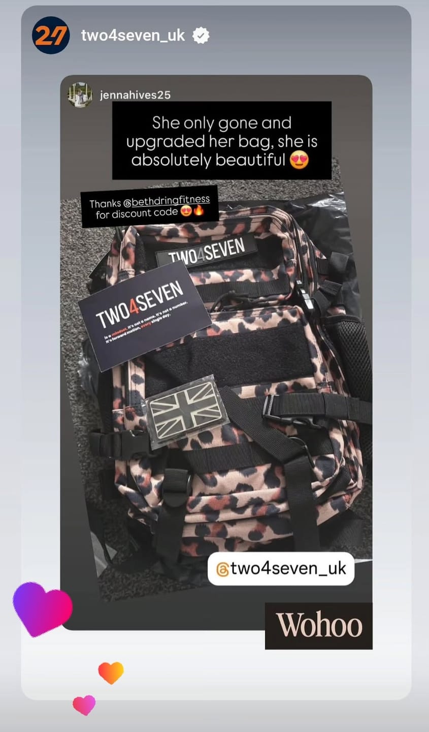Customer photo review of TWO4SEVEN 25L Gym Backpack - Leopard