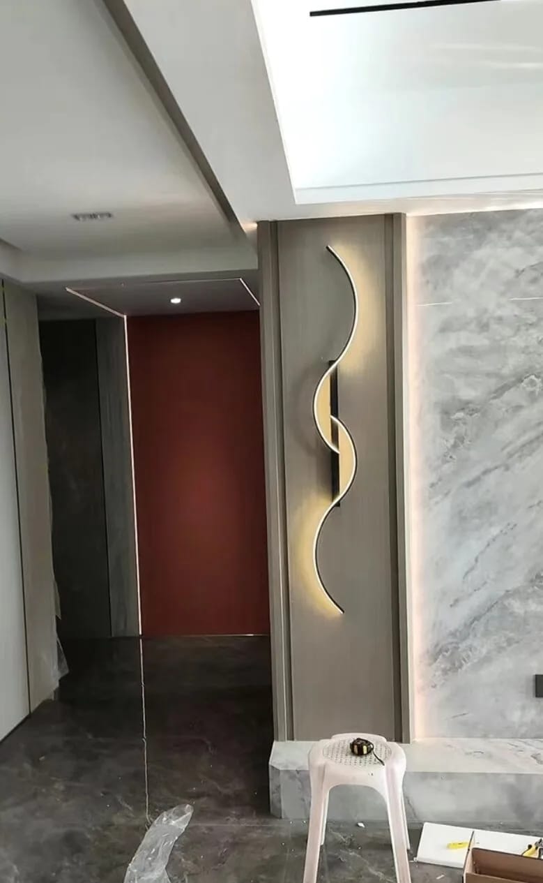 Customer photo review of Wall Light, S Shaped Linear Wall Sconce, Aluminium, 60–120 cm