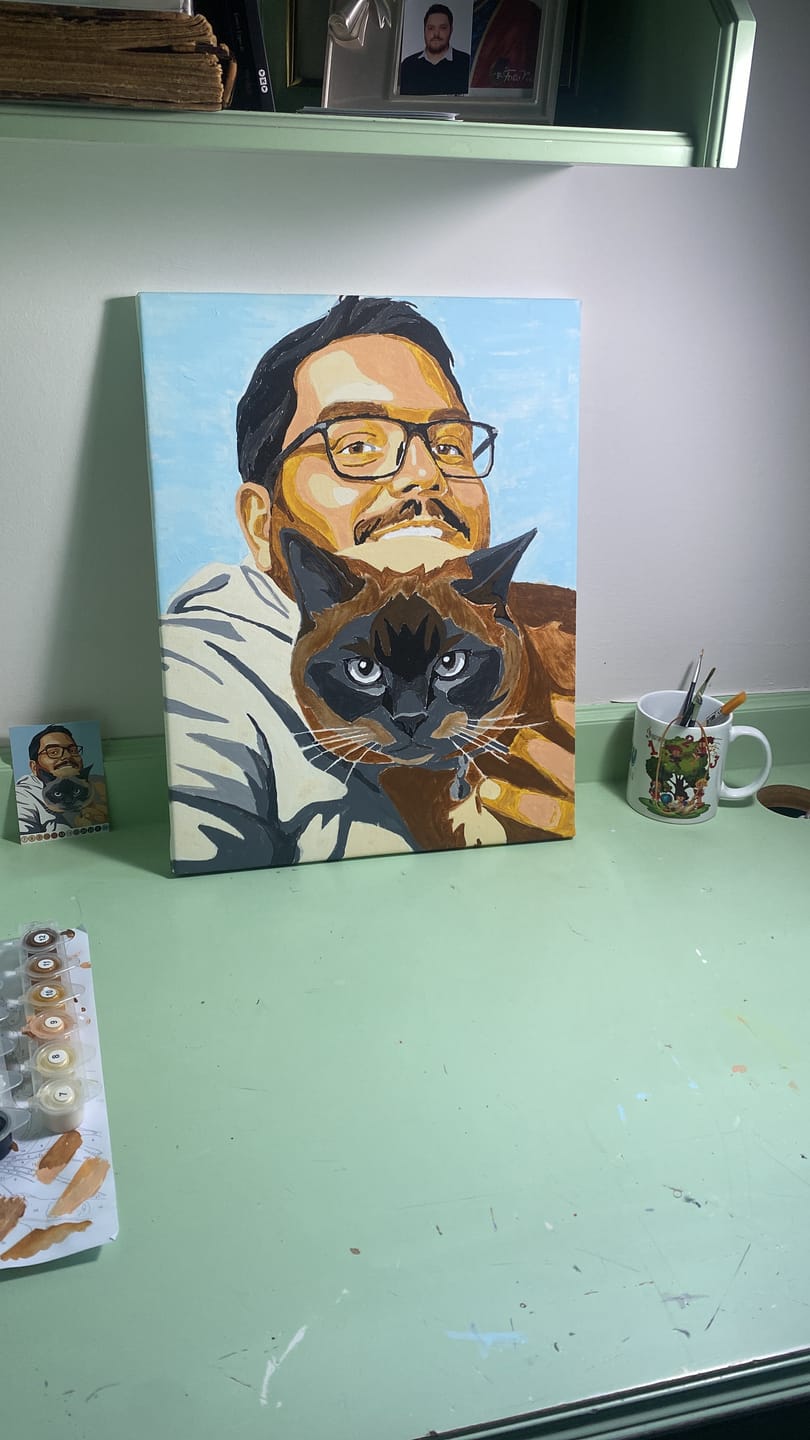 Customer photo review of Kişiye Özel Sadık Dostunuz ile Sayılarla Boyama Seti 35x45 cm