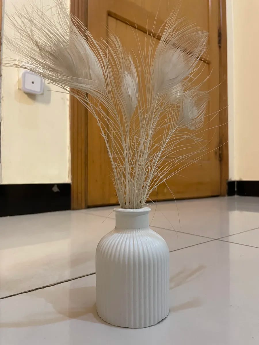 Customer photo review of Minimalist White Ceramic Vase